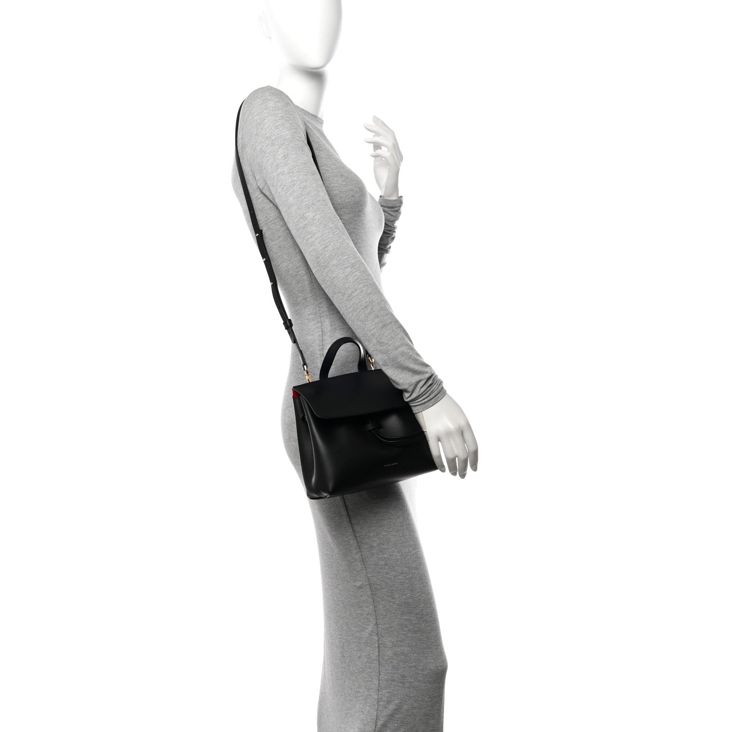 Mansur Gavriel Calfskin Mini Mini Lady Bag Black Flamma 2 of 10