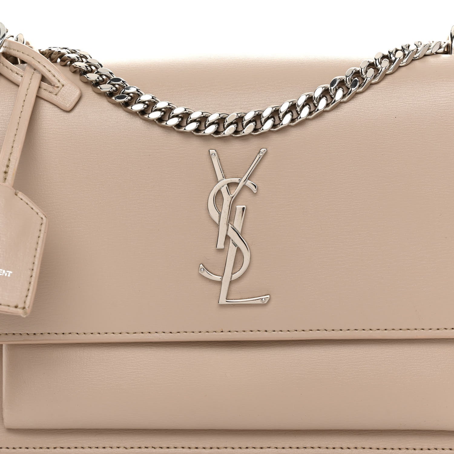 Saint Laurent Calfskin Medium Monogram Sunset Marble Pink 7 of 14