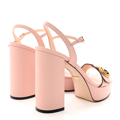 Gucci Galassia GG Marmont Ankle Wrap 30/115mm Platform Sandals 38.5 Perfect Pink 5 of 13
