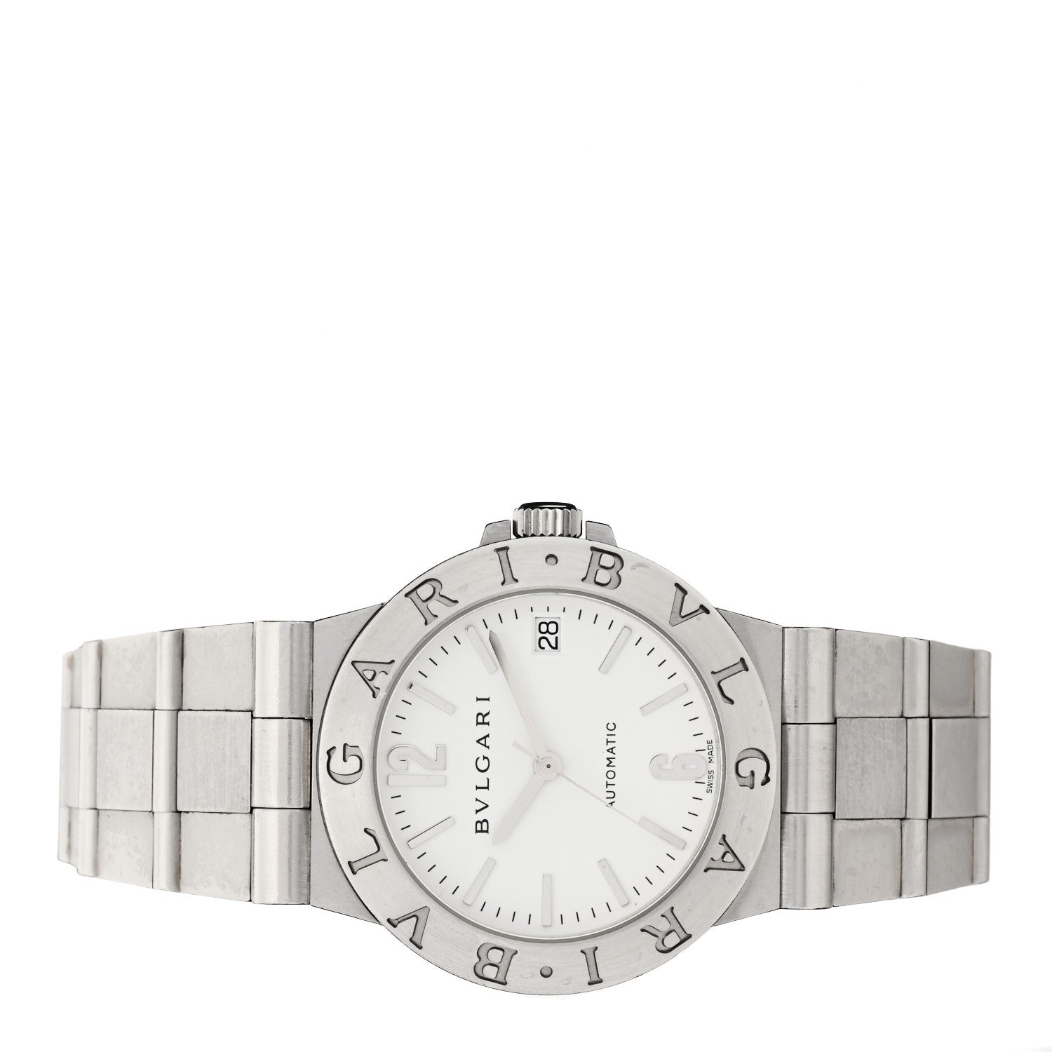 Bulgari Stainless Steel 35mm Diagono Automatic Watch 2 of 4