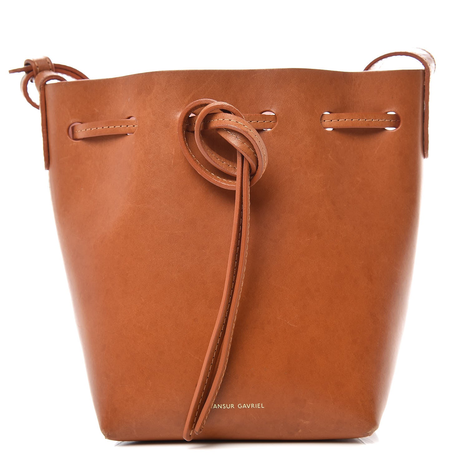 Mansur Gavriel Calfskin Mini Mini Bucket Bag Camello Rosa 1 of 13