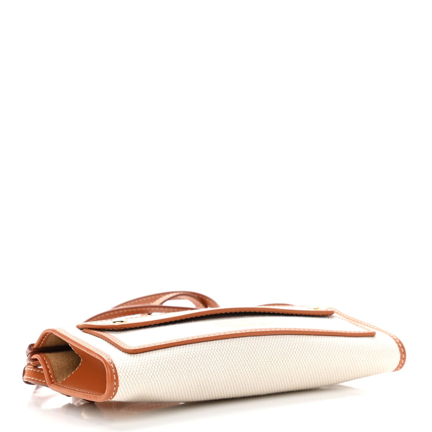 Burberry Canvas Calfskin Pocket Crossbody Bag Tan 4 of 8