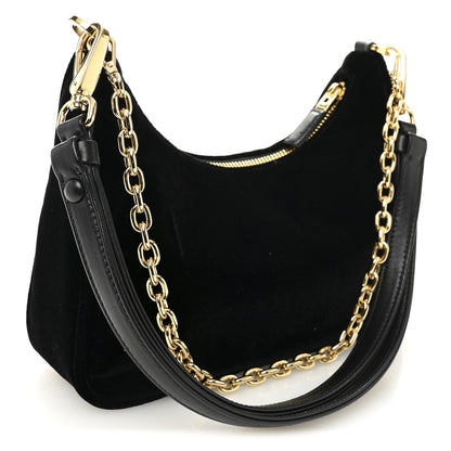 Prada Velvet Nappa Mini Re-Edition Shoulder Bag Black 3 of 9