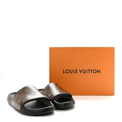 Louis Vuitton Rubber Monogram Mens Waterfront Mules 8 Macassar 10 of 10