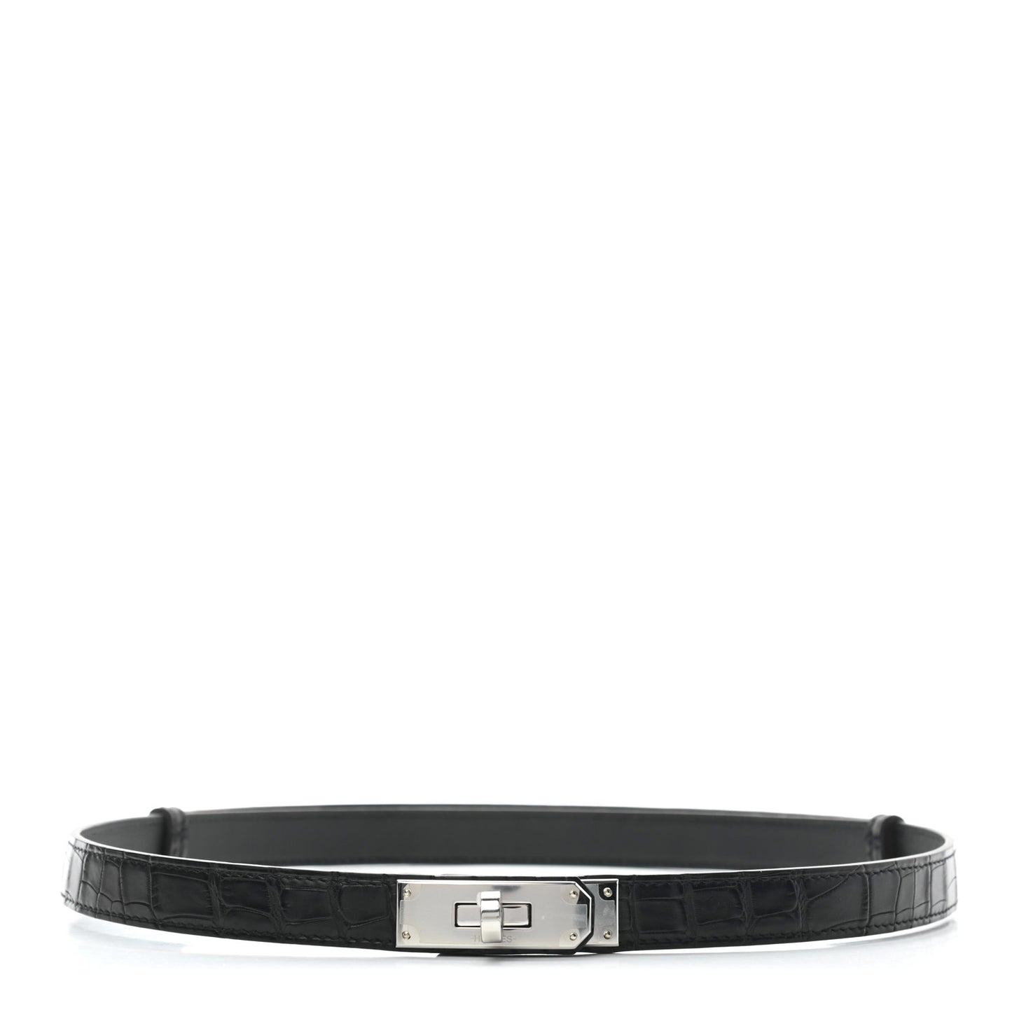 Matte Alligator Kelly Belt Black