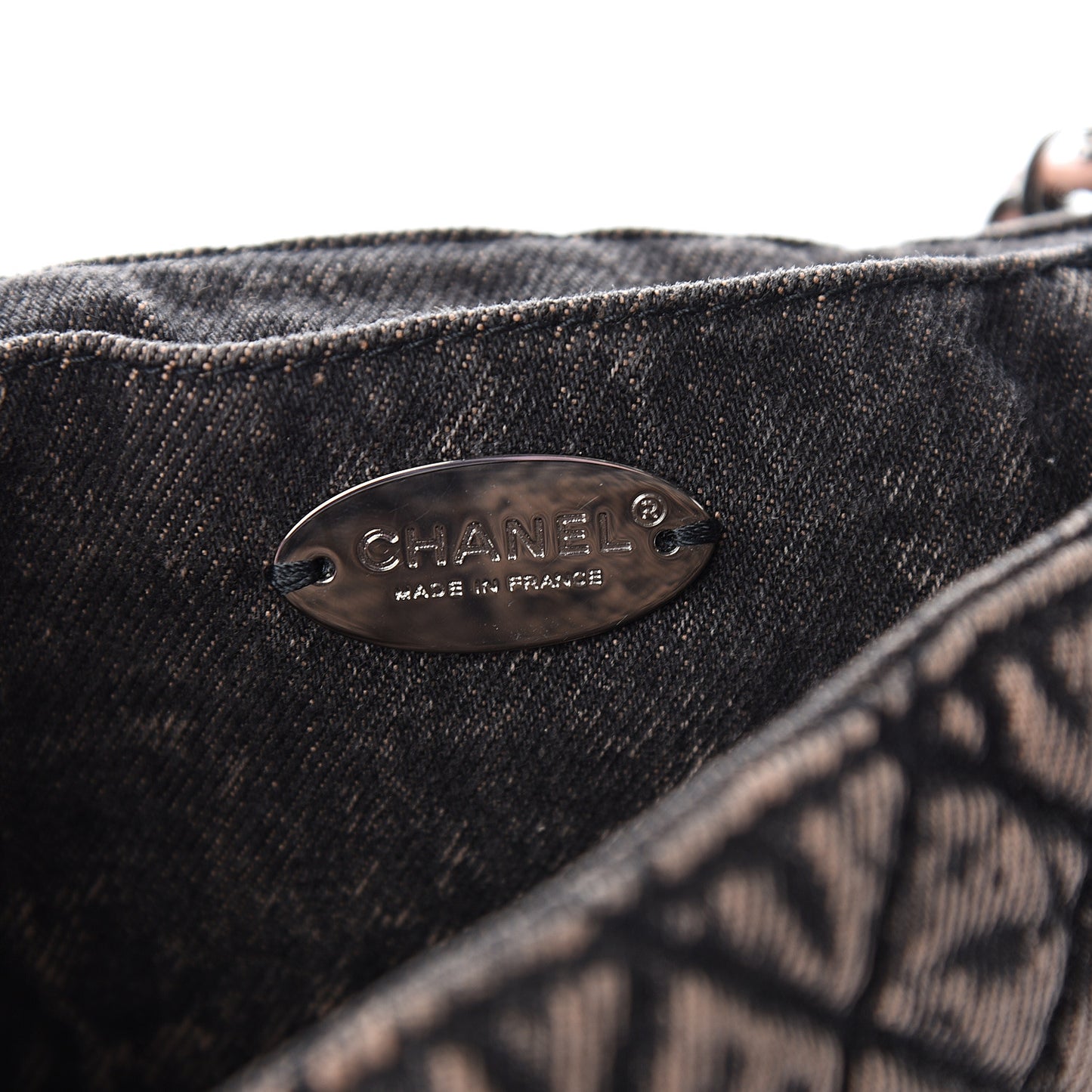 Denim Quilted Small Flap Light Pink Black