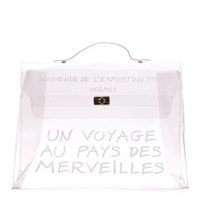 Hermes Vinyl Souvenir De L'Exposition Kelly Transparent 1 of 8