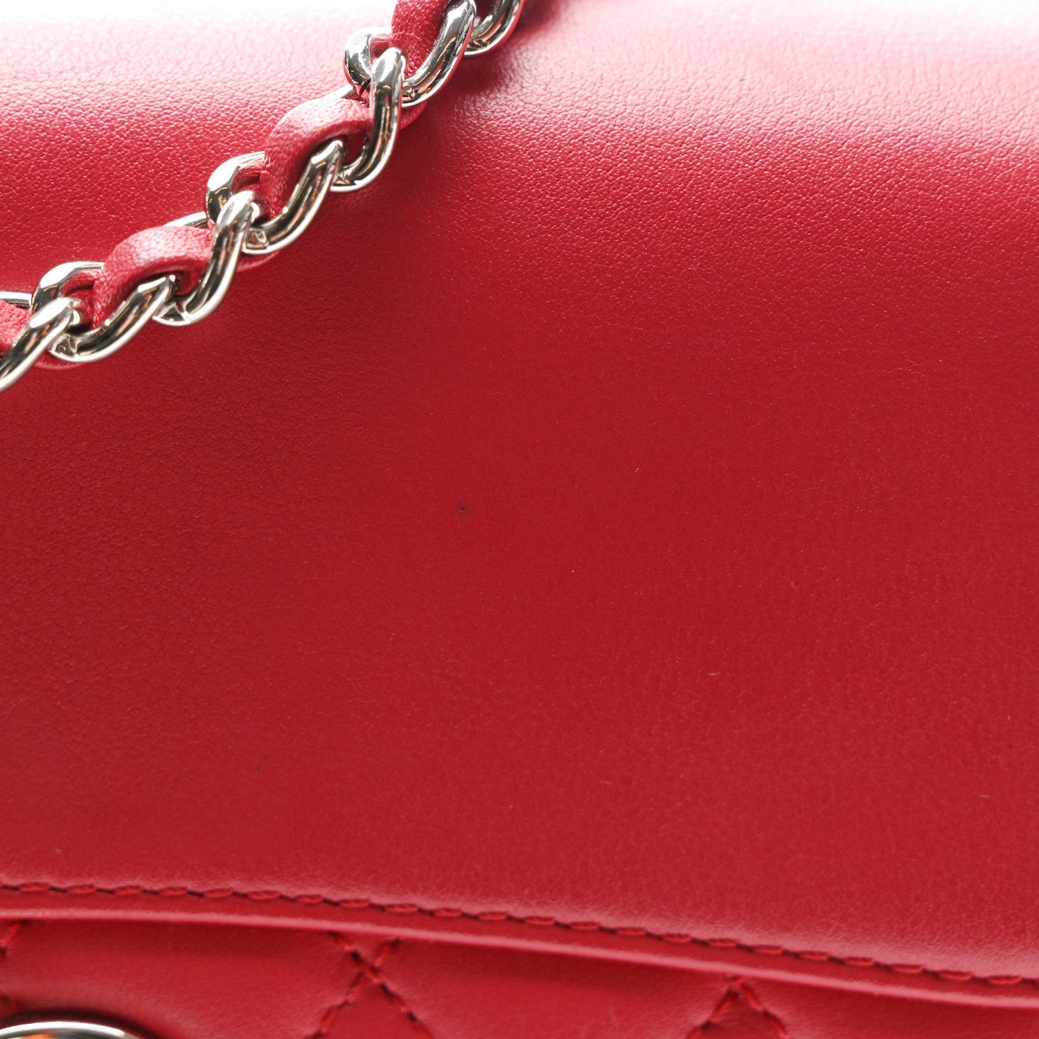 Chanel Calfskin Mini Tramezzo Flap Red 11 of 11
