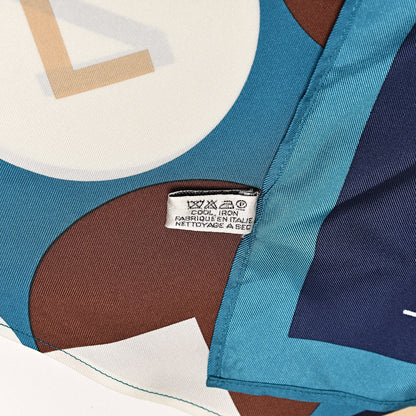 Chanel Silk CC Logo Scarf Dark Turquoise 5 of 5