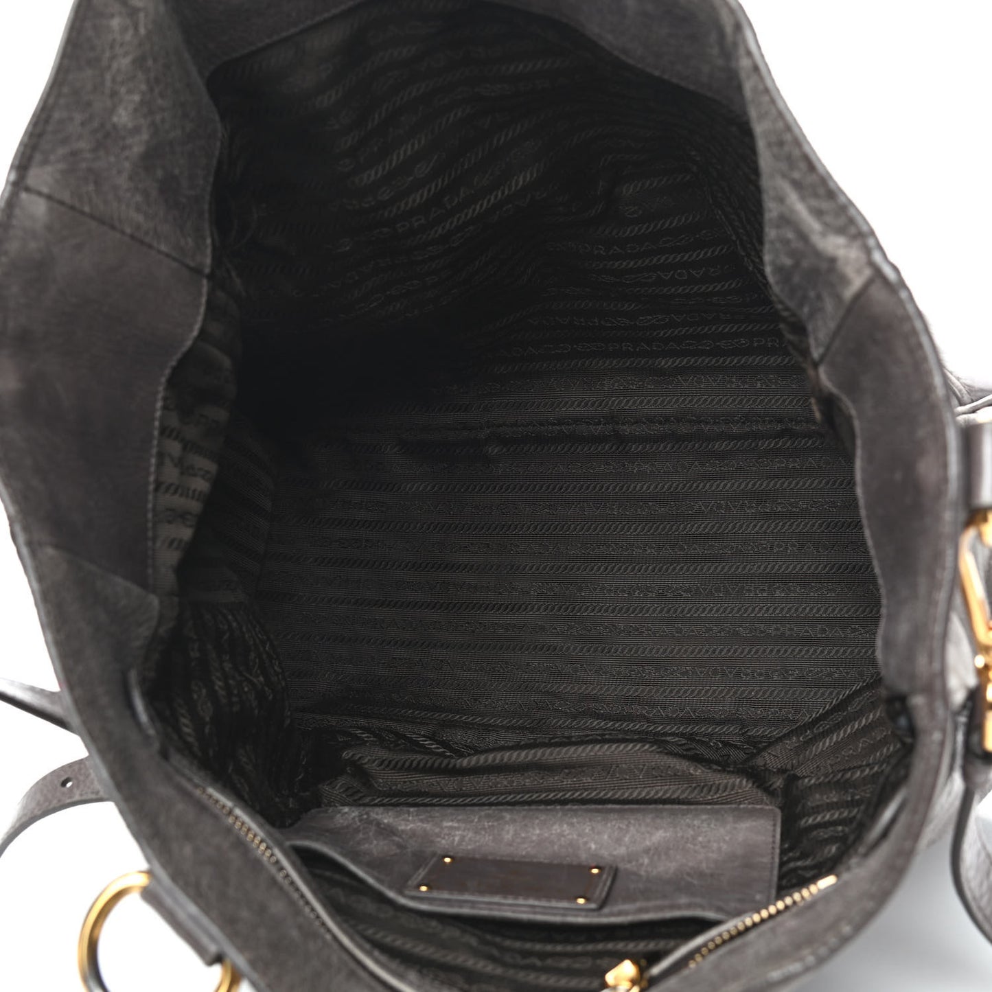 Vitello Shine Top Handle Bag Fumo