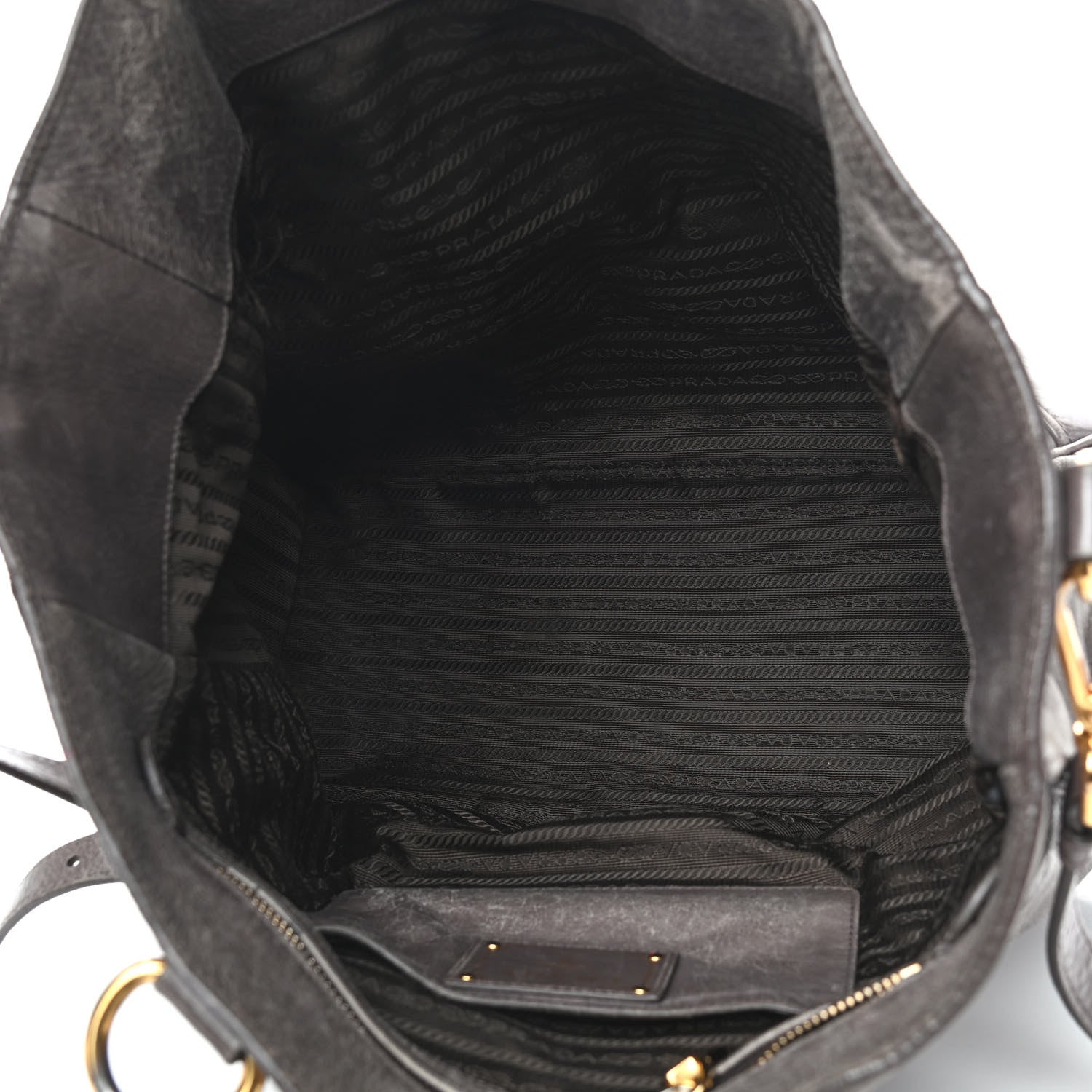 Prada Vitello Shine Top Handle Bag Fumo 8 of 25
