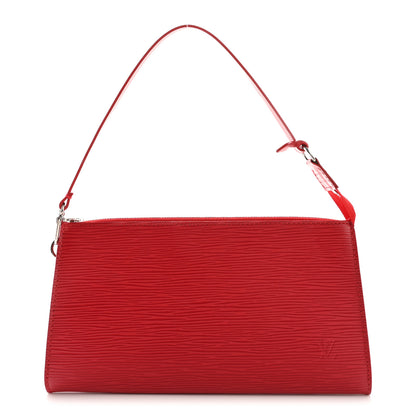 Louis Vuitton Epi Pochette Accessories 24 Castillan Red 1 of 14