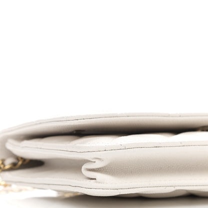 Chanel Caviar Quilted Wallet On Chain WOC White 10 of 12