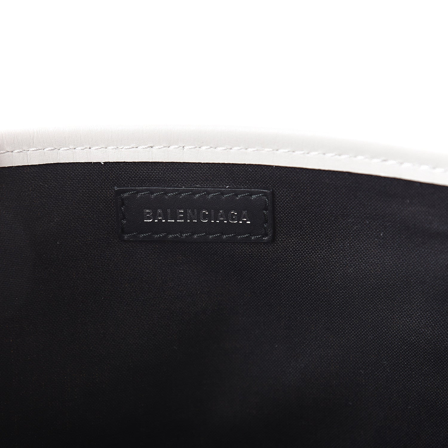 Balenciaga Cotton Canvas Calfskin Navy Cabas XS Off White 5 of 7
