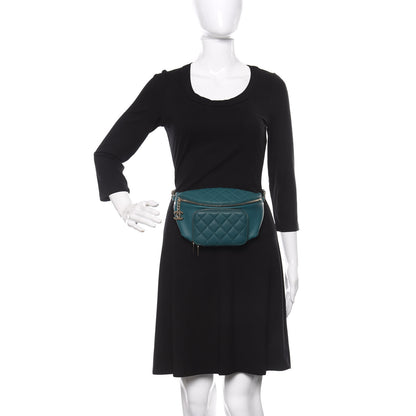 Chanel Caviar Quilted Business Affinity Waist Belt Bag Dark Turquoise 2 of 9