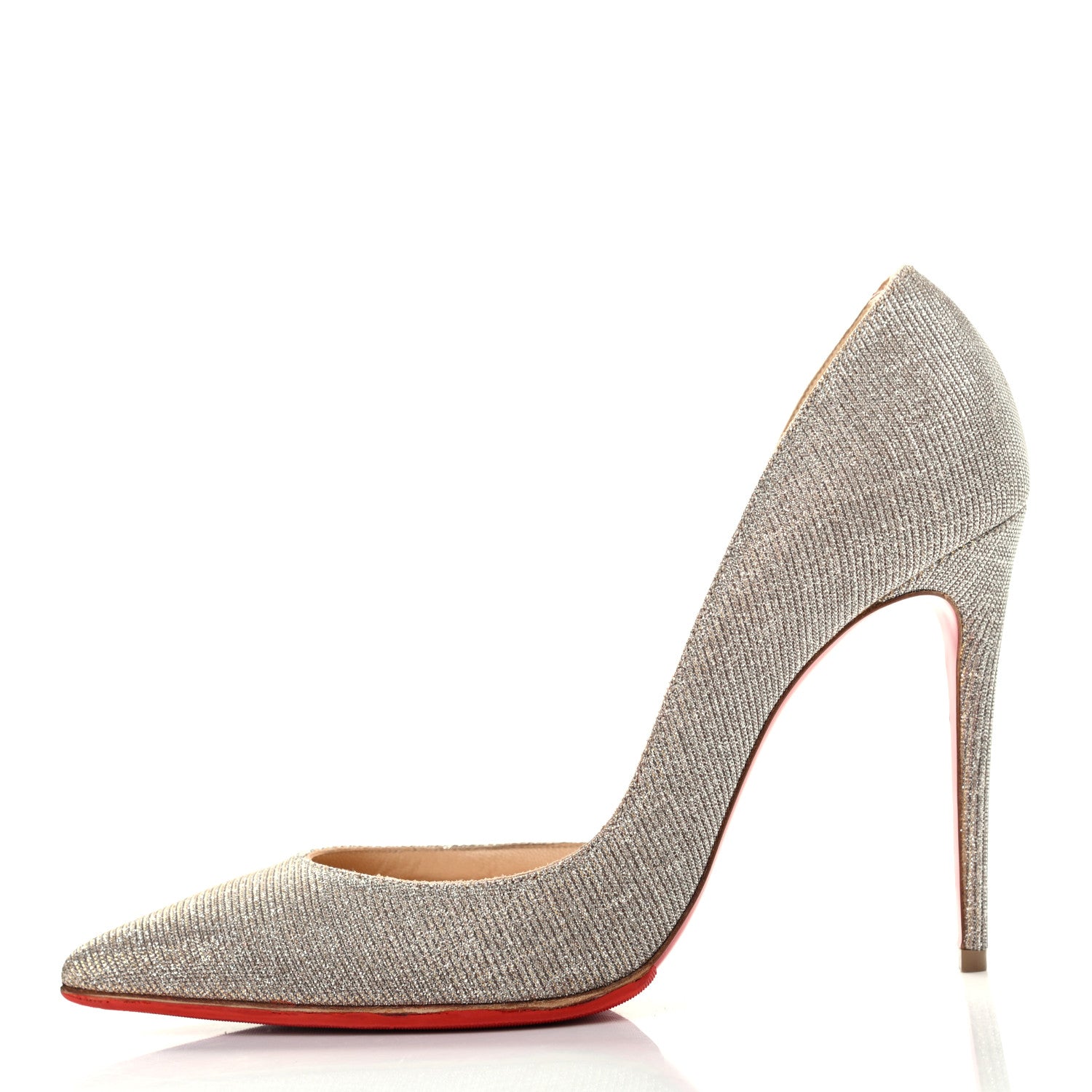 Christian Louboutin Glitter Luminor Iriza 100 Pumps 39.5 Gold 1 of 7