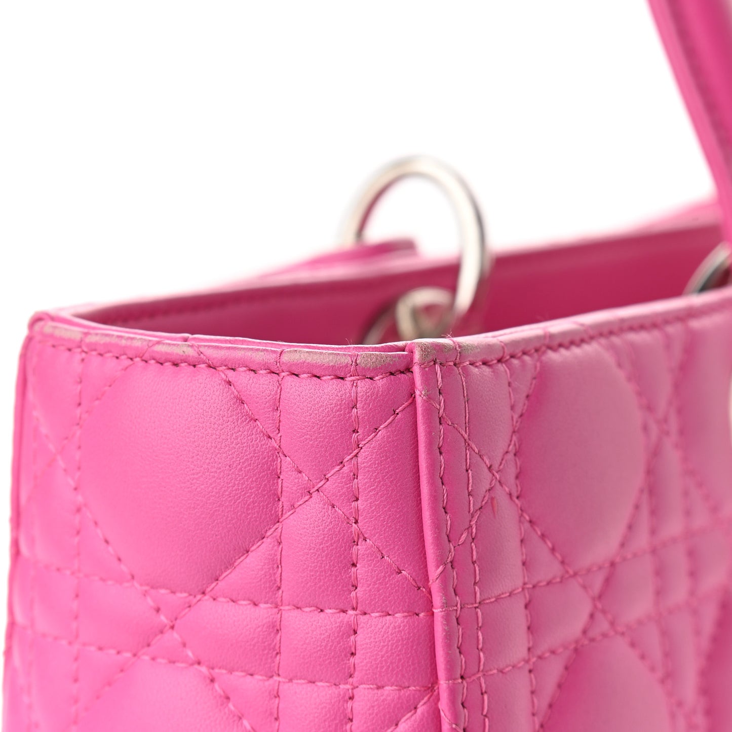 Lambskin Cannage Large Lady Dior Pink