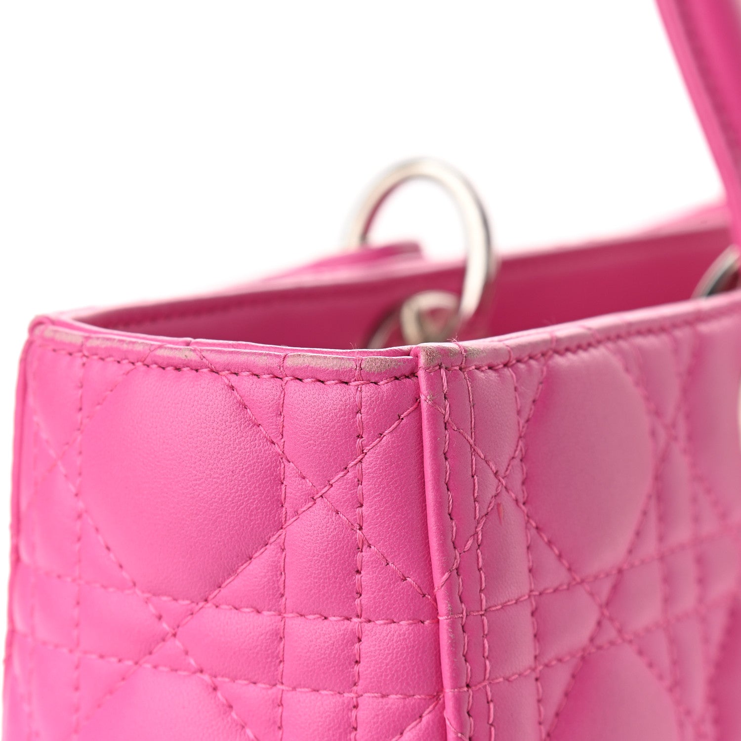 Christian Dior Lambskin Cannage Large Lady Dior Pink 13 of 14