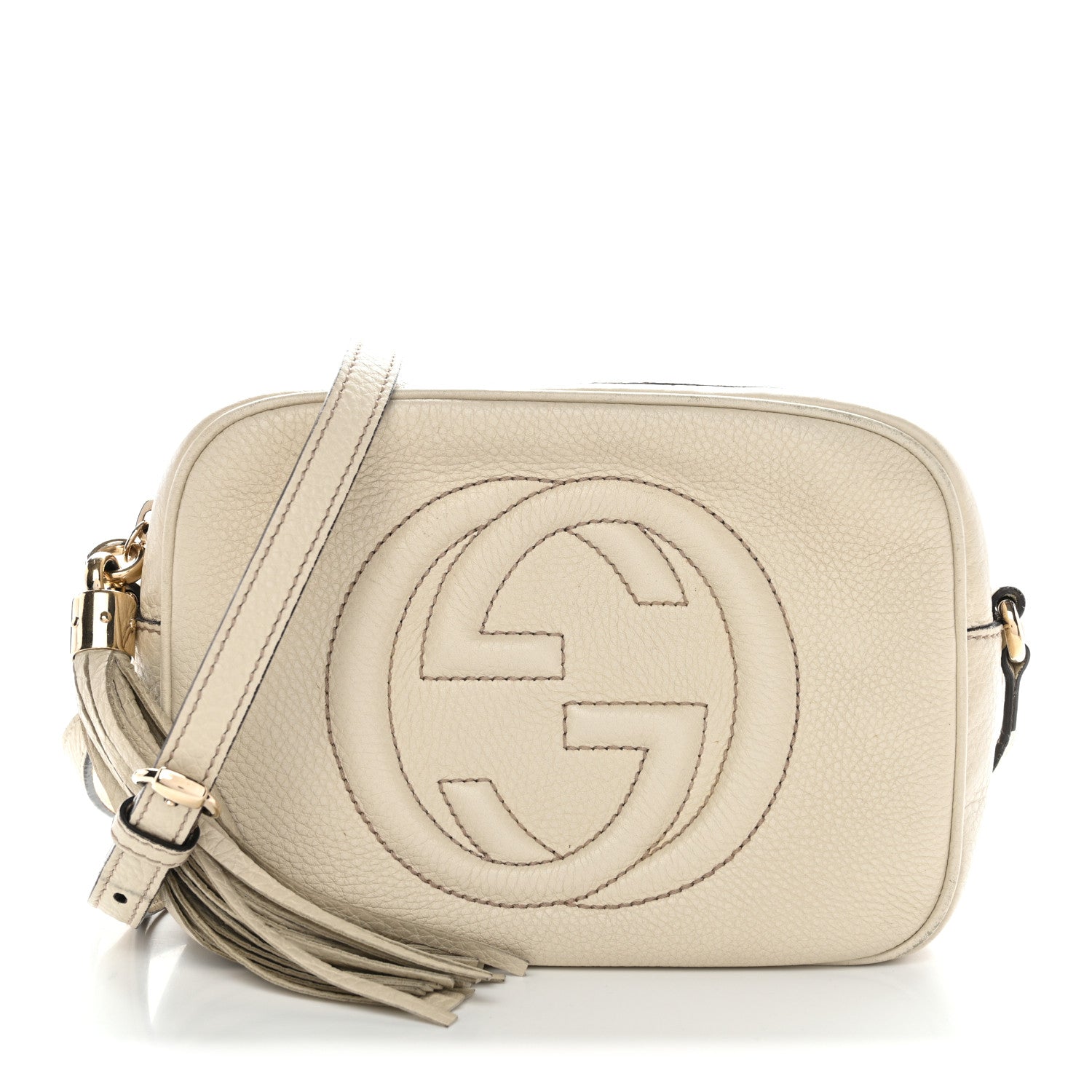 Gucci Pebbled Calfskin Small Soho Disco Bag Off White 2 of 40