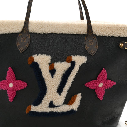 Louis Vuitton Calfskin Monogram Teddy Neverfull MM Black 8 of 11