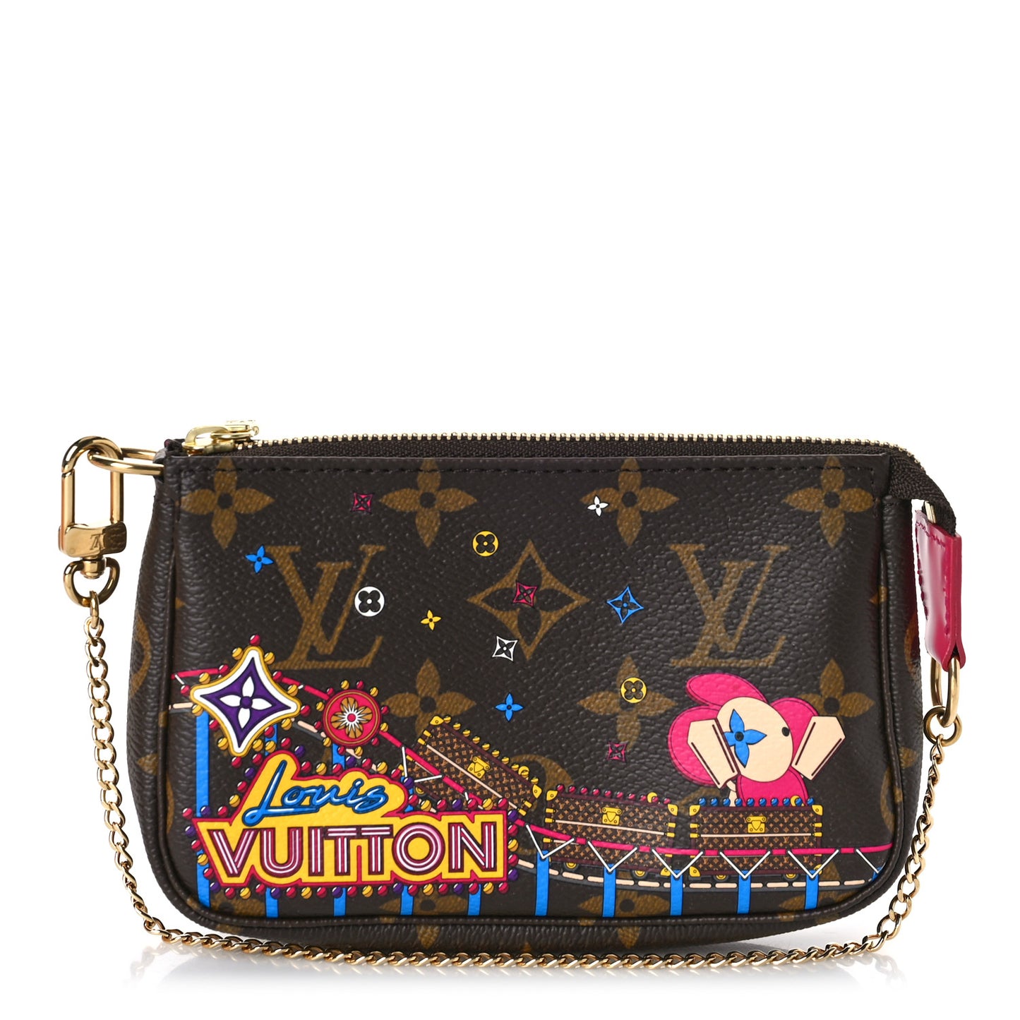 Monogram 2020 Christmas Animation Roller Coaster Mini Pochette Accessories Pivoine