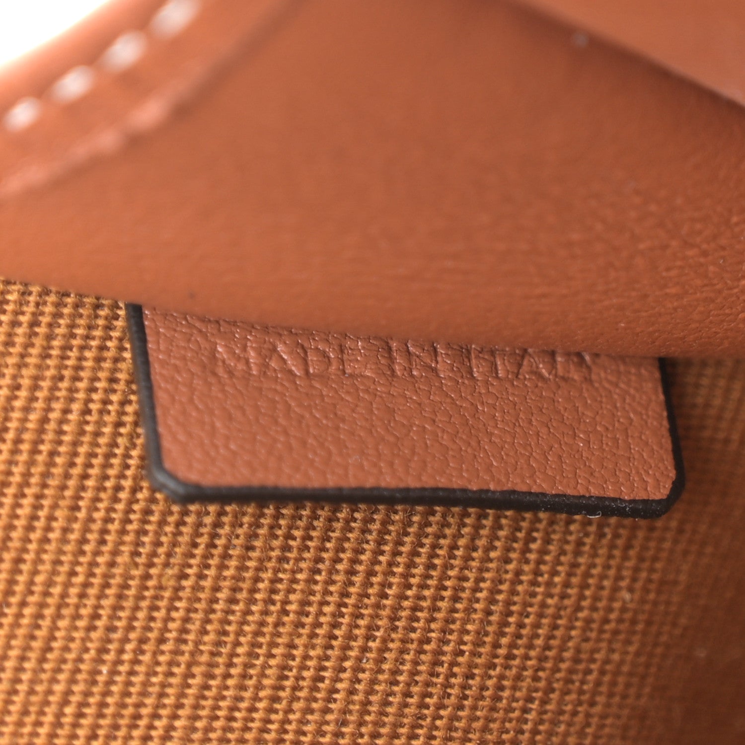 Celine Triomphe Canvas Lambskin Clutch On Chain Tan 7 of 12