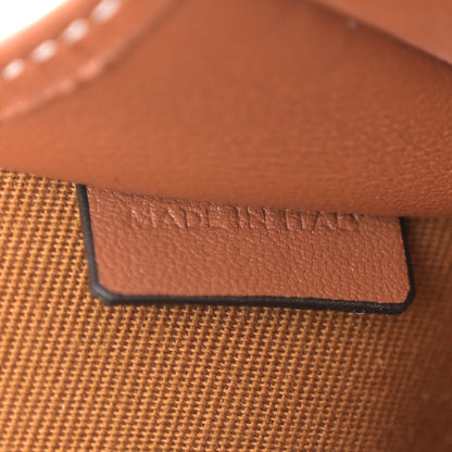 Celine Triomphe Canvas Lambskin Clutch On Chain Tan 7 of 12