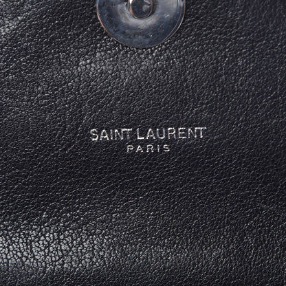 Saint Laurent Sheepskin Tri-Quilt Monogram Medium College Bag Black 14 of 15