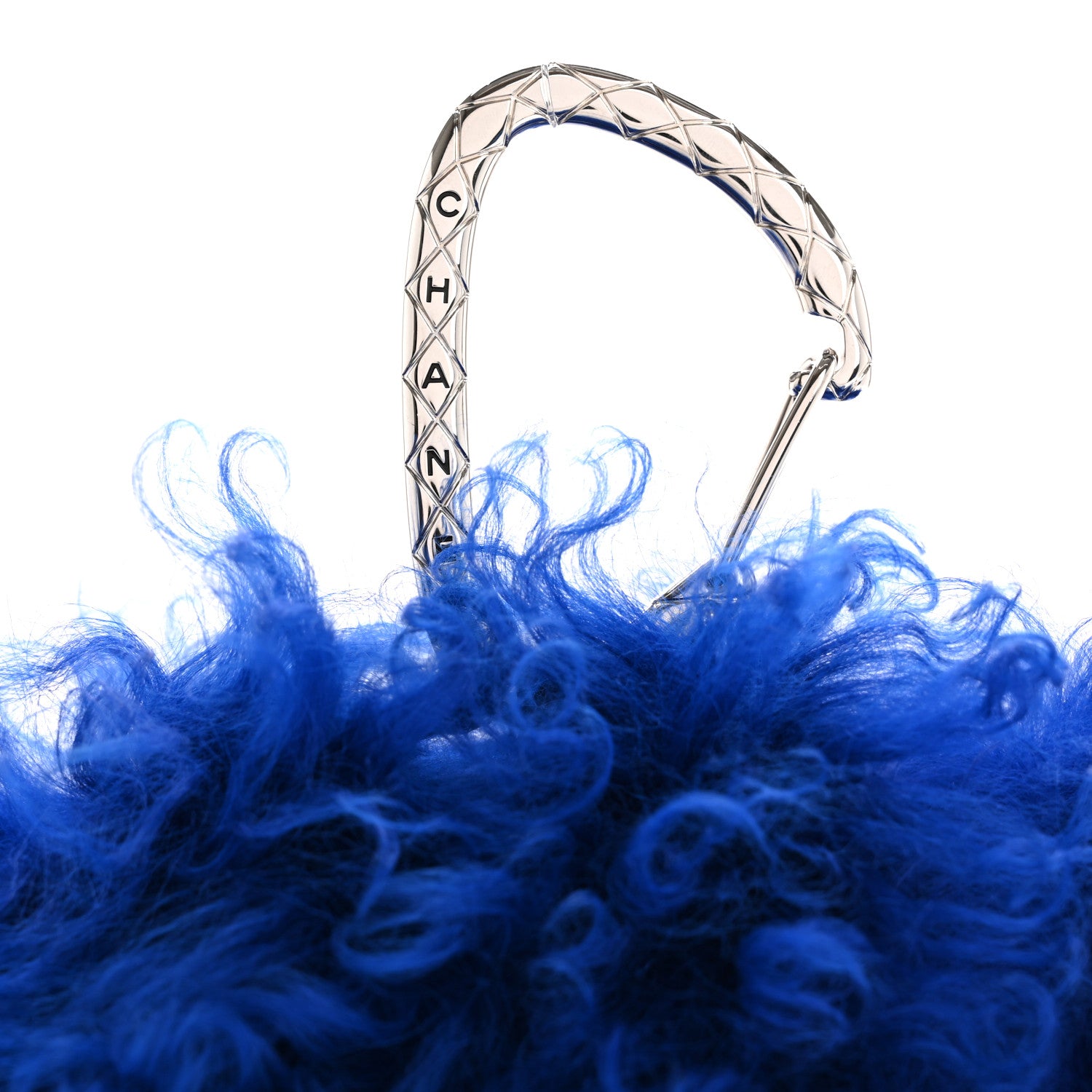 Chanel Shearling Lambskin CC Hook Card Holder Blue 9 of 9