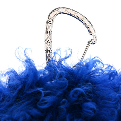 Chanel Shearling Lambskin CC Hook Card Holder Blue 9 of 9