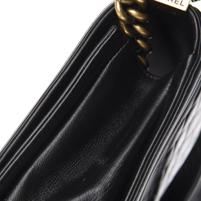 Chanel Lambskin Quilted New Medium Boy Flap Black 9 of 13