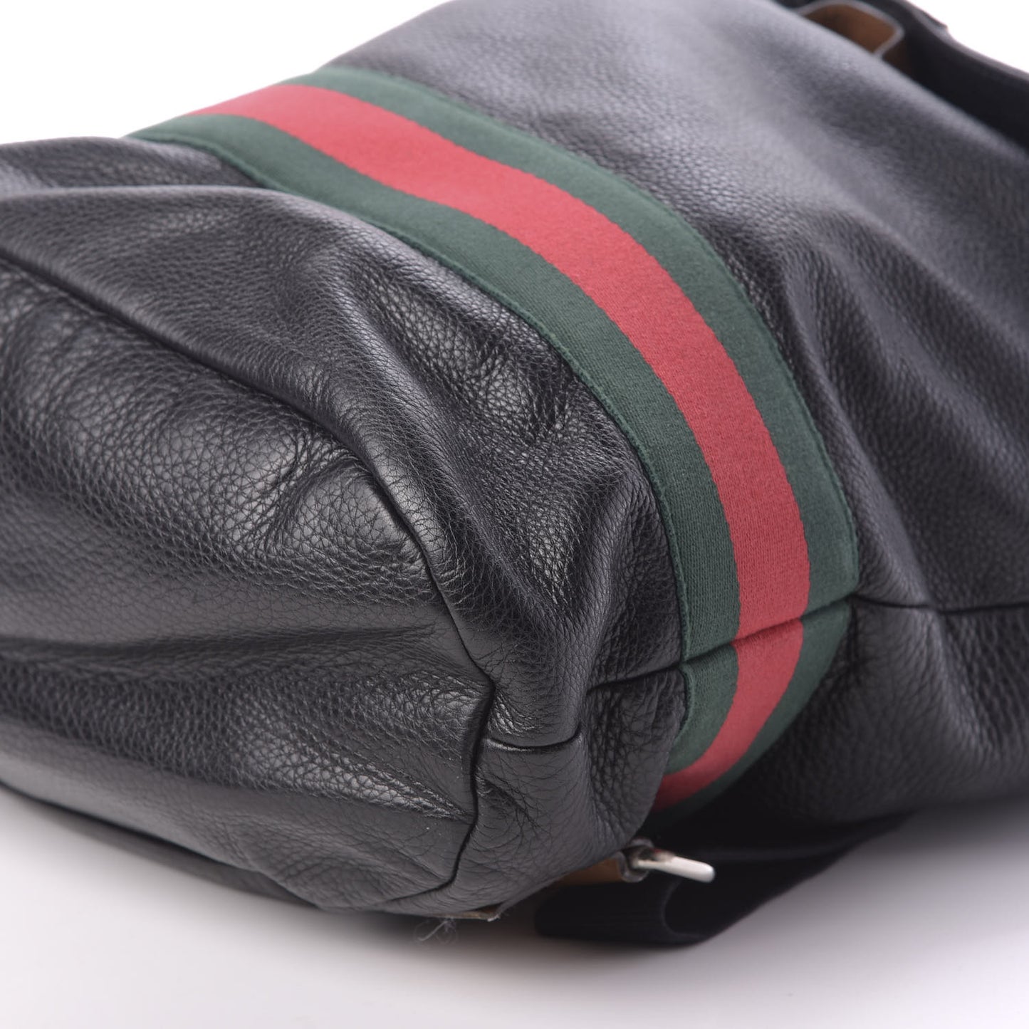 Calfskin Signature Web Backpack Black