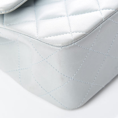 Chanel Lambskin Quilted Small Double Flap Light Blue 13 of 22