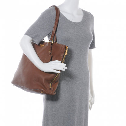 Prada Vitello Daino Tote Marrone 2 of 8
