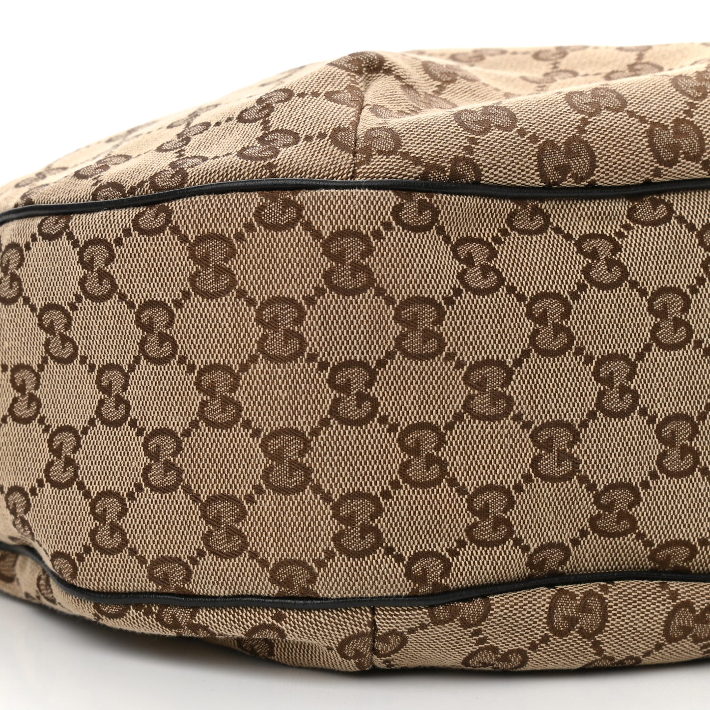 Monogram Large New Ladies Web Hobo Dark Brown
