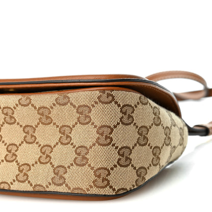 Gucci GG Supreme Monogram Calfskin Blondie Small Shoulder Bag  Beige Brown 9 of 9