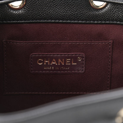 Chanel Caviar Quilted CC Pocket Bucket Bag Black 6 of 11