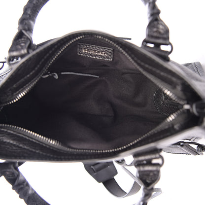 Balenciaga Shiny Goatskin Matte Black Metallic Edge Hardware Mini City Black 5 of 10