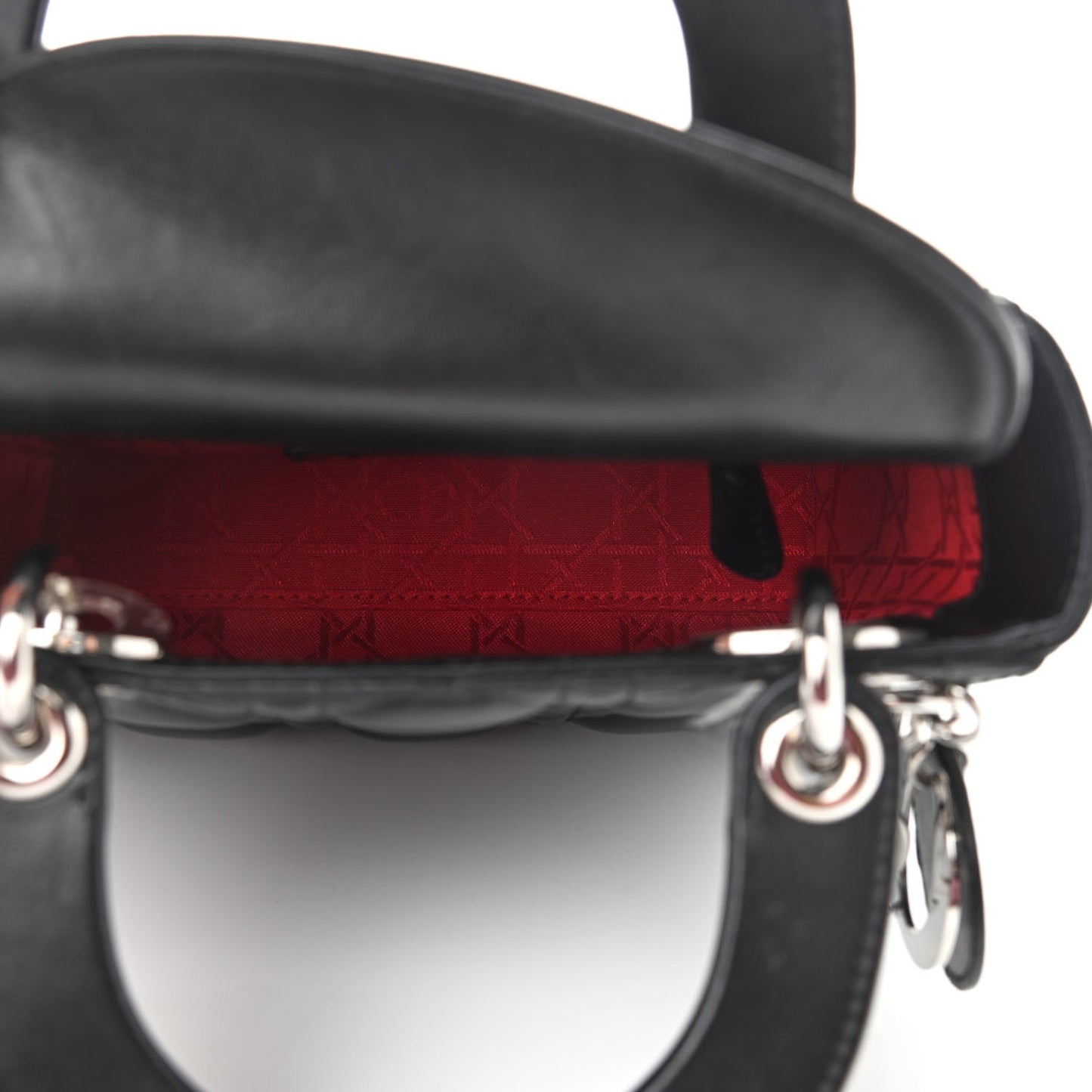 Lambskin Cannage Mini Lady Dior Black