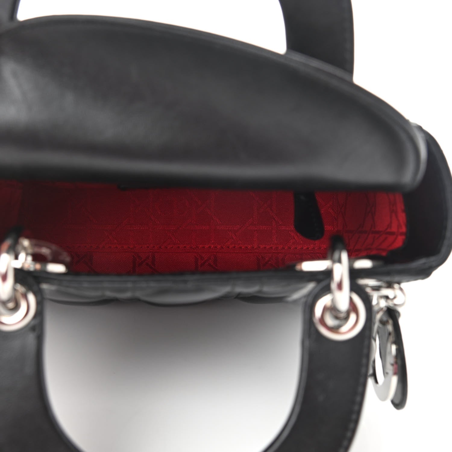 Christian Dior Lambskin Cannage Mini Lady Dior Black 6 of 7