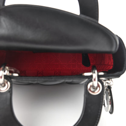 Christian Dior Lambskin Cannage Mini Lady Dior Black 6 of 7