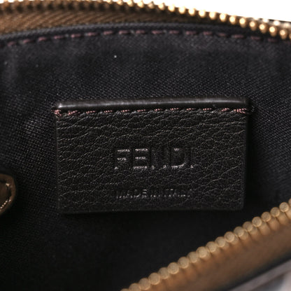 Fendi Vitello Soft F is Fendi Bi-Color FF 1974 Embossed Key Case Pouch Maya Black 6 of 7