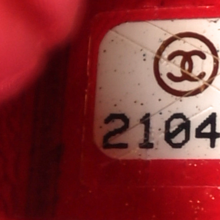 Chanel Lambskin Quilted CC Beauty Clutch Red 7 of 10