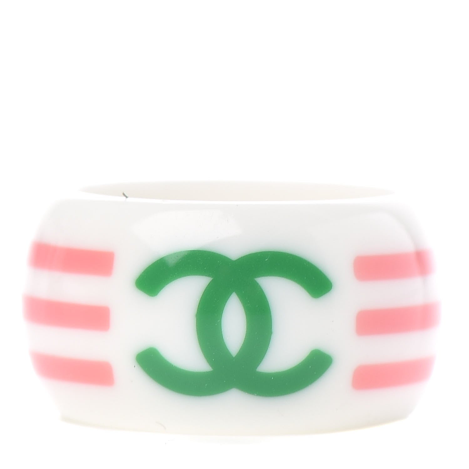 Chanel Resin CC Ring 6.5 White 1 of 5