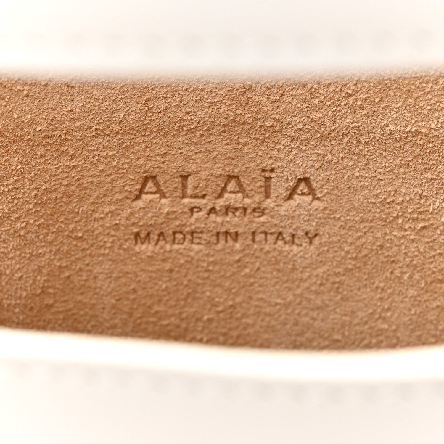 Alaia Calfskin Small Folded Bag White 6 of 10