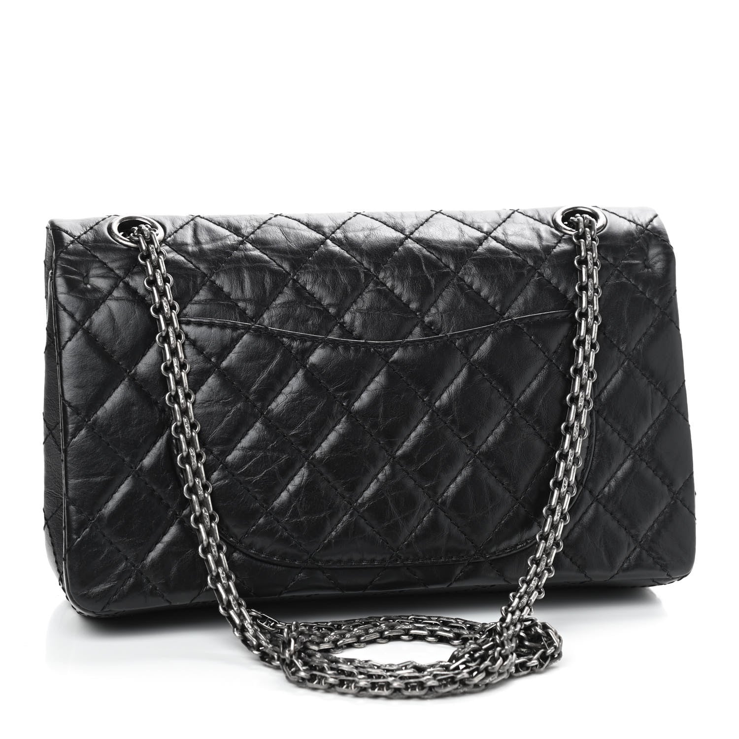 Chanel Aged Calfskin Quilted 2.55 Reissue 225 Flap Black 3 of 9