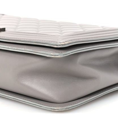 Chanel Lambskin Quilted Large Boy Flap Grey 10 of 11