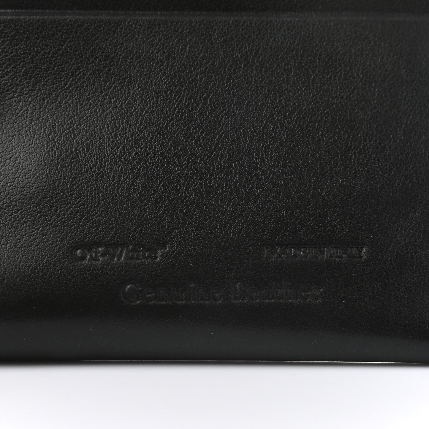 Calfskin Zip Chain Wallet Black