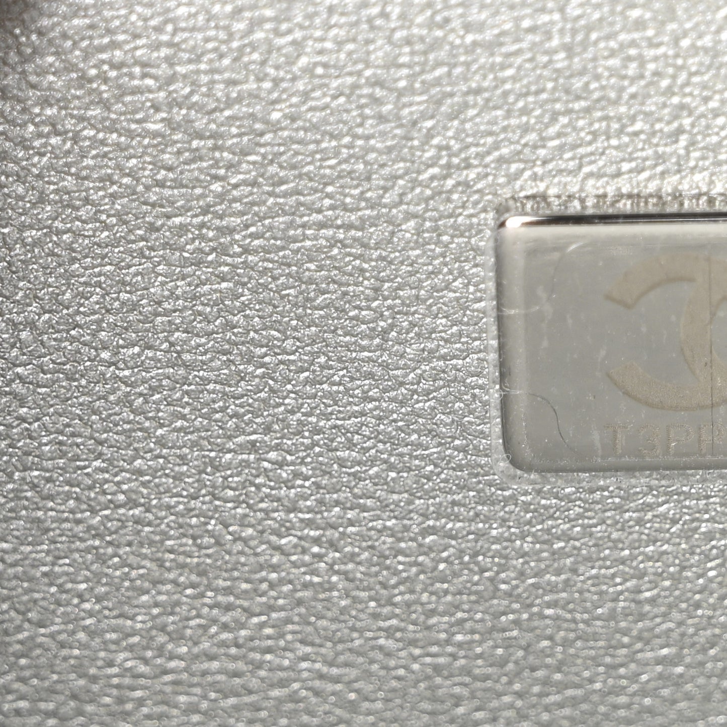 Metallic Lambskin Quilted CC In Love Heart Bag Silver