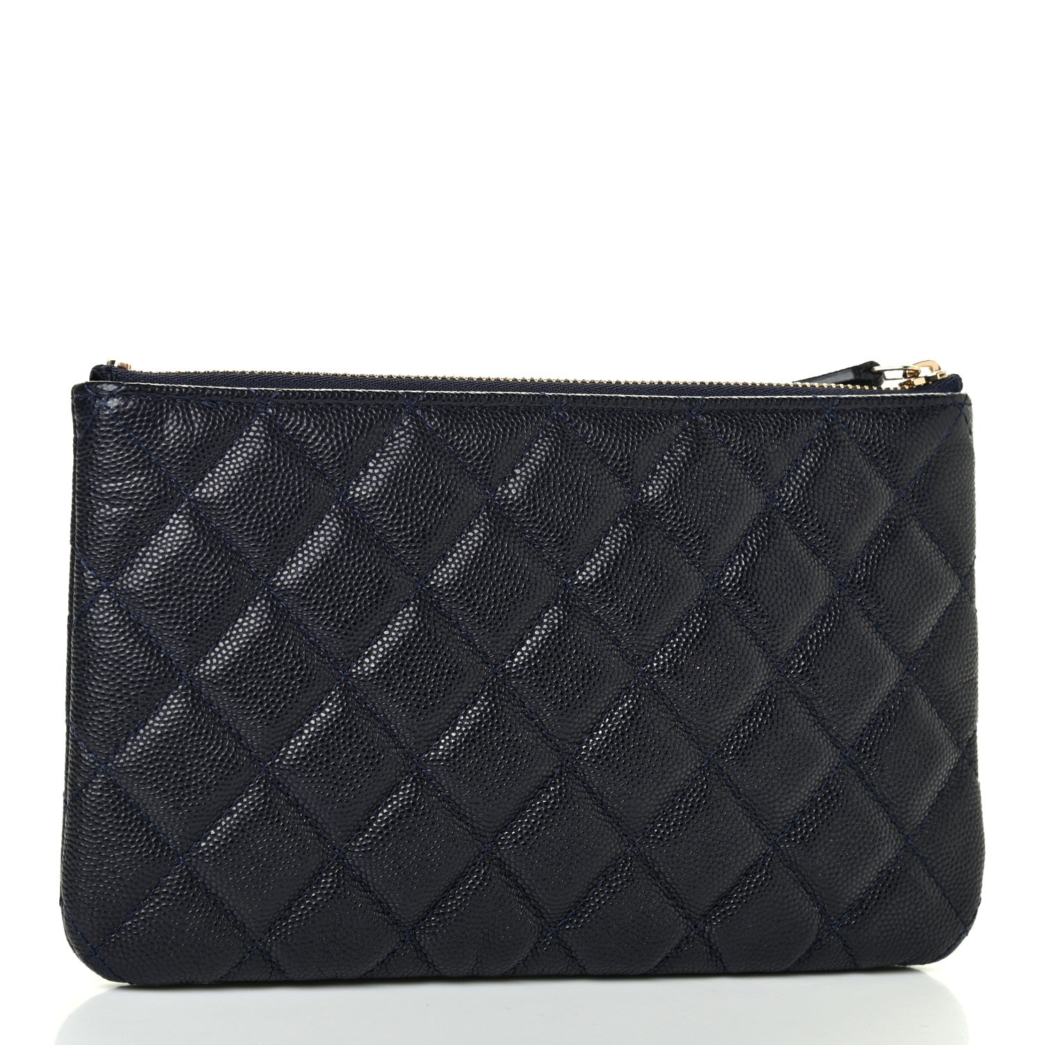 Chanel Caviar Quilted Cosmetic Case Navy 2 of 4